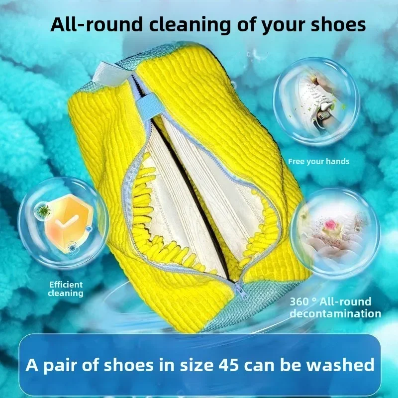 1/2Stck Waschen Schuhe Tasche Schutz Flauschige Fasern Polyester Waschen Schuhe Maschine Freundliche Wäsche Tasche Trocknen Taschen