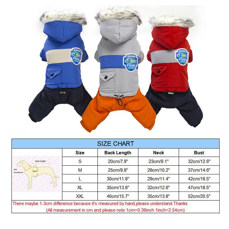 Pawtira roupas de inverno para cachorro, roupa para cachorro com capuz, casaco quente de cachorro com gola de pele, vestuário para animal de estimação