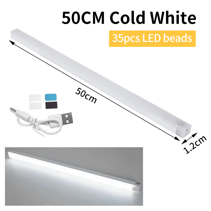 Usb Oplaadbare Led Nachtlampje Bewegingssensor Bar Verlichting Menselijk Infared Inductiekast Lamp Keuken Garderobe Trap Licht: Roze