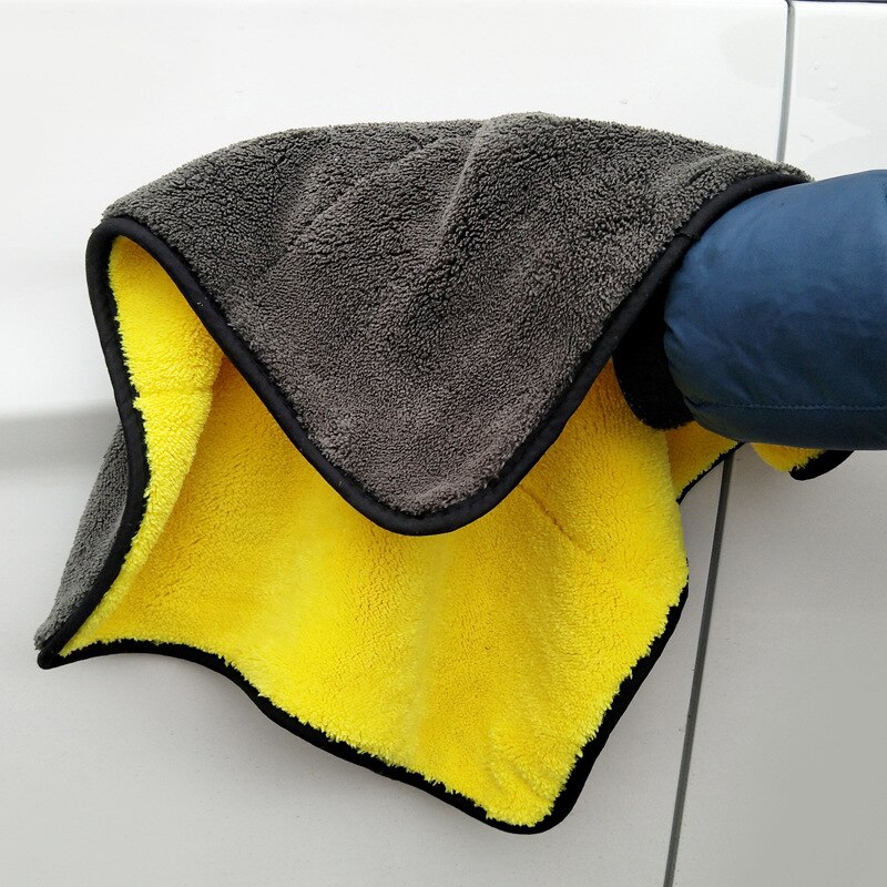 Bedste auto detalje mikrofiber bil rengøring tørring håndklæder hurtig tørre bil bil vask håndklæder: Gul