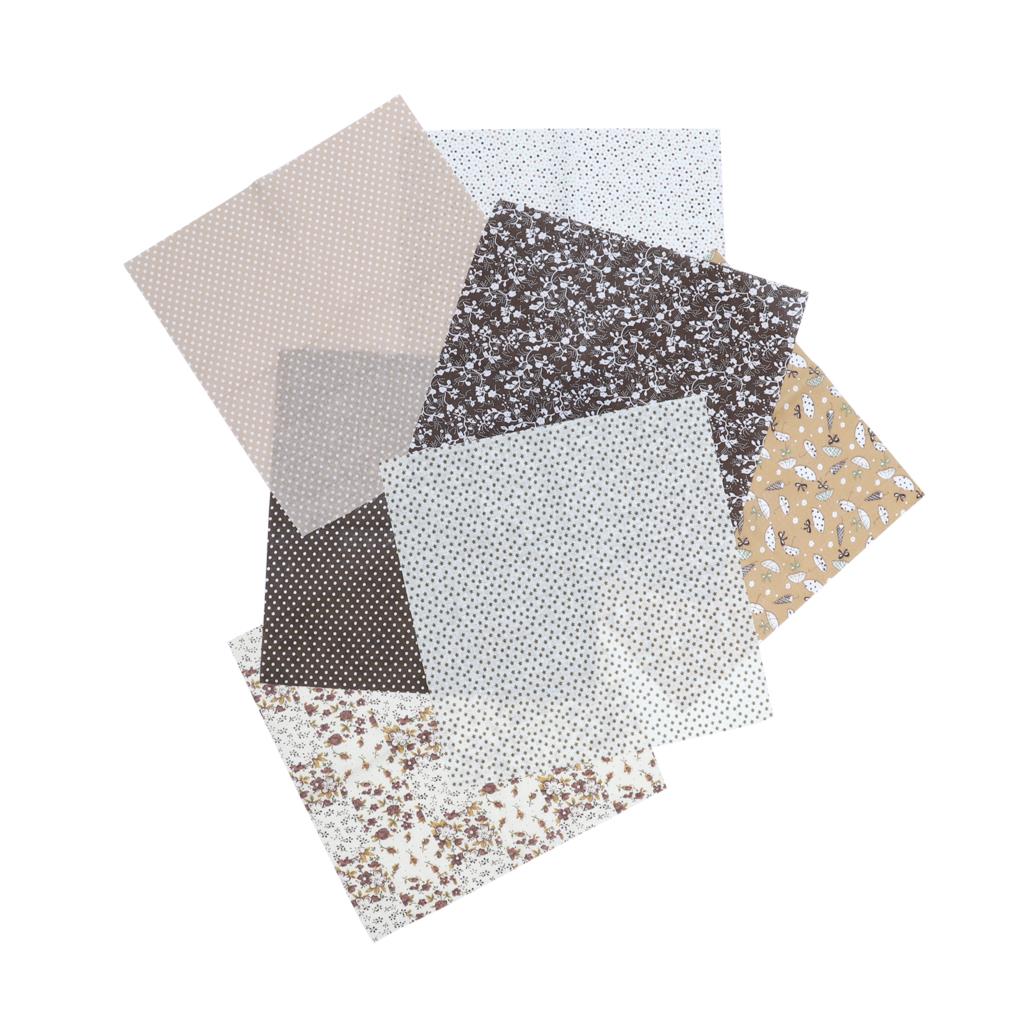 7pcs/set Cotton Cloth Patchwork Sewing Cloth Handicrafts for Home Decoration 25x25cm