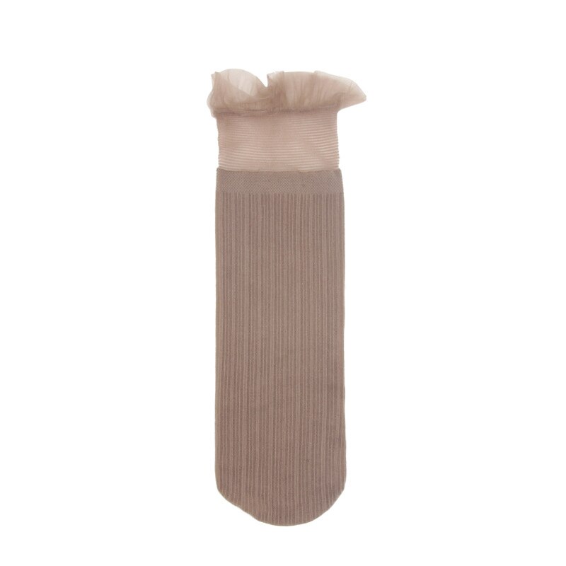 Harajuku-medias cortas de encaje Retro para mujer, medias cortas de princesa de algodón con volantes de Lolita, calcetines tobilleros sólidos suaves y cómodos para niñas: B