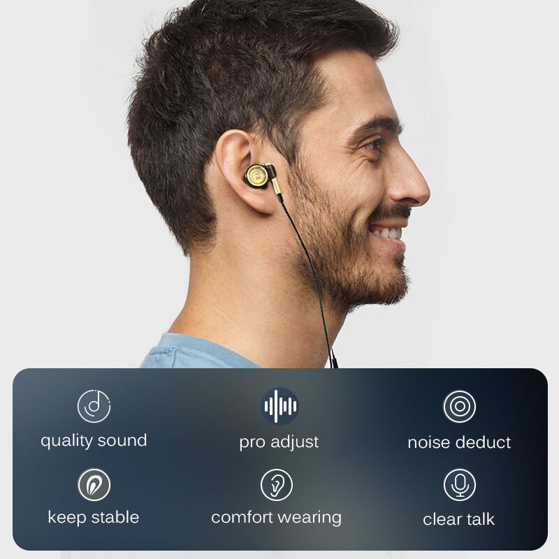 Super Bass Hoofdtelefoon Hifi Stereo In-Ear Oortelefoon Noise Cancelling Wired Oortelefoon met Microfoon voor Sony Xiaomi Zuiger Huawei