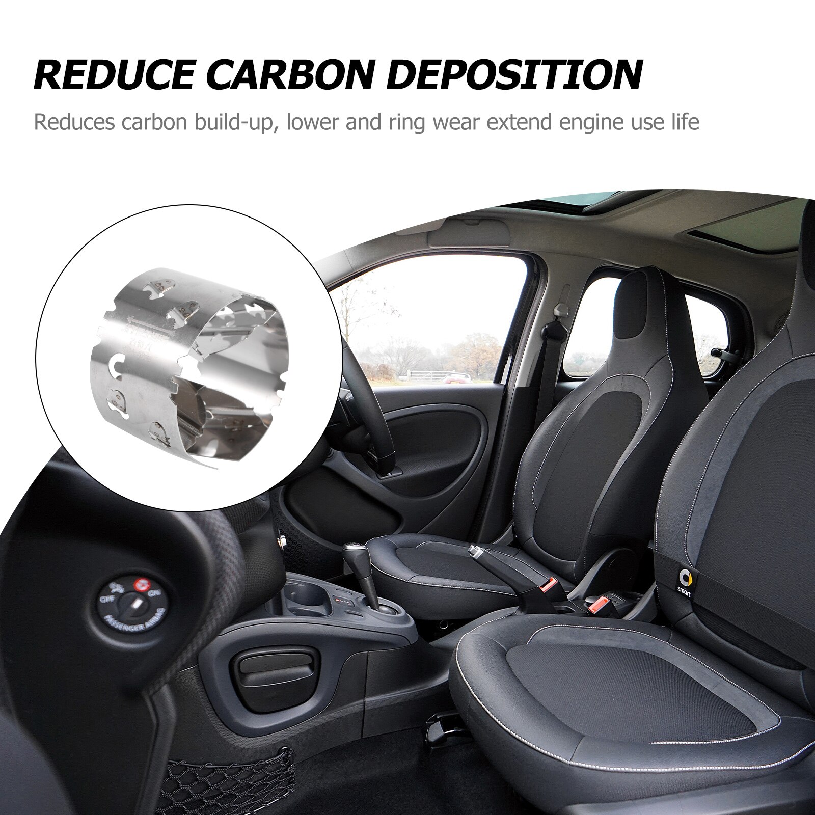 Mechanical Car Fuel Saver Intake Modified Accelerator Fuel Saving Turbocharger Vehicle Fuel Saving Device (Silver)