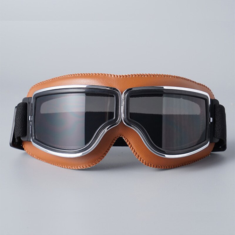 Vintage Motorcycle Goggles Retro Motorbike Scooter Biker ATV Glasses Universal Helmet Goggles Foldable Vintage Off-Road: style 3