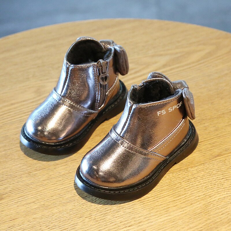 Pure kleur heldere baby katoenen schoenen 1-3 jaar oud winter plus cottonthickening kinderen laarzen Britse zachte bodem waggel laarzen