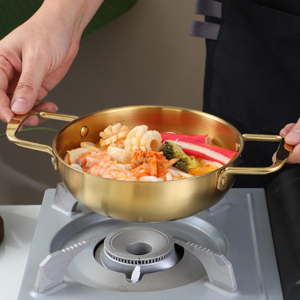 Noodle Pan Handig Dubbel Handvat Rvs Mat Dikke Ramen Pan Voor Keuken