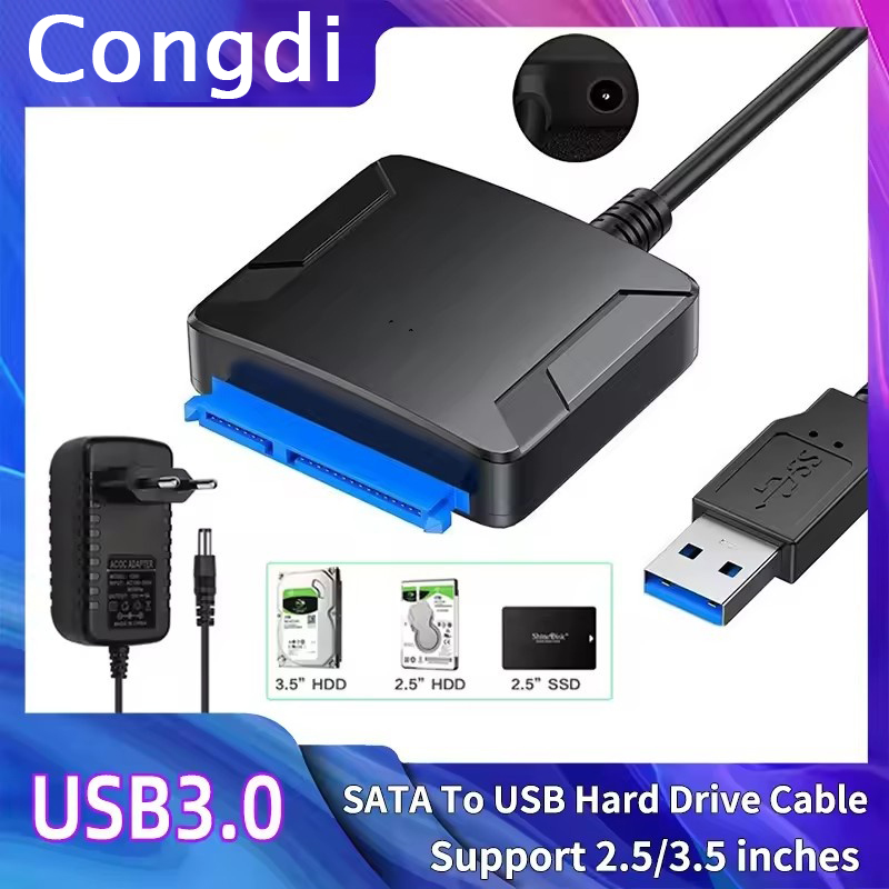 SATA to USB 3.0 Cable Up to 6 Gbps for 2.5/3.5 Inch External HDD SSD Hard Drive SATA 3 22 Pin Adapter USB 3.0 to Sata III Cord