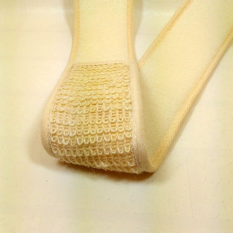 Lin coton doux exfoliant dos sangle bain brosse douche Massage Spa épurateur éponge corps peau santé nettoyage MPwell