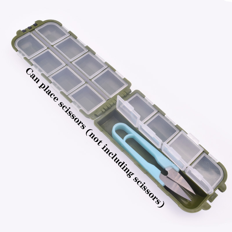 10 rum mini opbevaringsboks fiskegrej boks fiske agn ske krog agn boks gadget box pesca fiske tilbehør