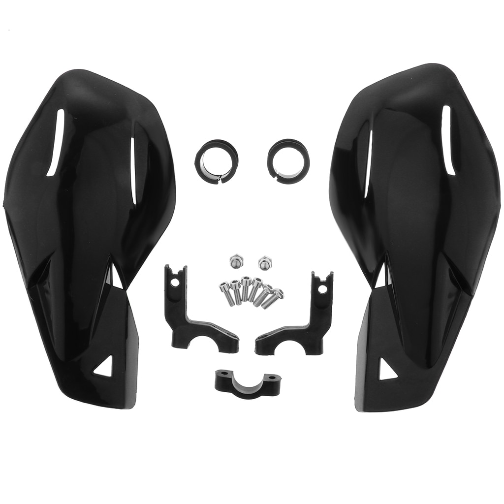 1 Pair Universal Handlebar 7/8 inch Hand Guards Handguard Windshield Wind Cold Protector for ATV Dirt Bike Motocross - Black