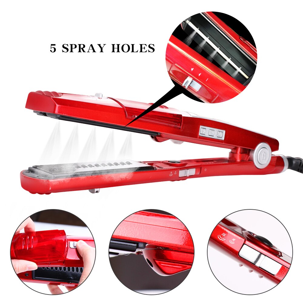 Steam Hair Straightener Steam Vapor Hair Flat Iron Hair Irons Ceramic Hair Straightening Hair Curler Hair Styling