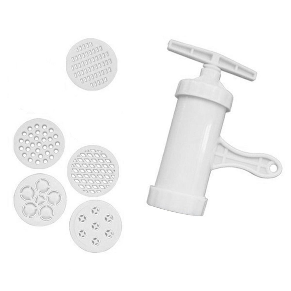 Household Manual Noodle Twisting Machine Multifunctional Plastic Manual Pasta Maker Noodle Press Machine: 5 Mould