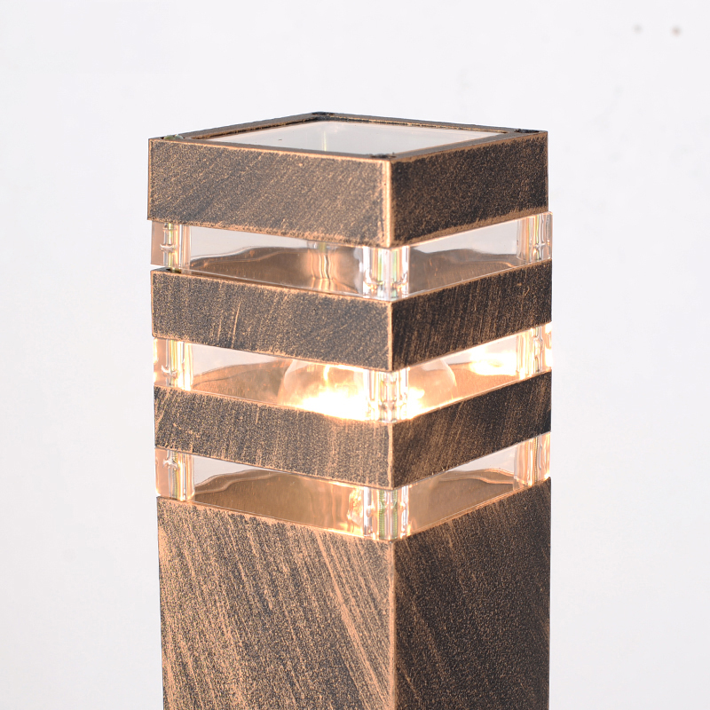 Waterdichte Aluminium Pijler Licht Outdoor E27 Led Tuin Gazon Lamp Aluminium Pijler Post Licht Landschap Gazon Bolderarmatuur