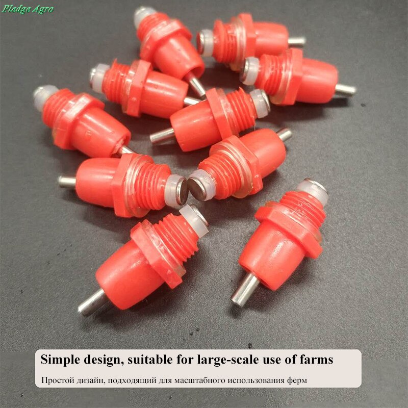 10pcs drinknippels kip waterer drinkers voor kippen lente soort kooi accessoires gevogelte dieren landbouw mamelon buveur