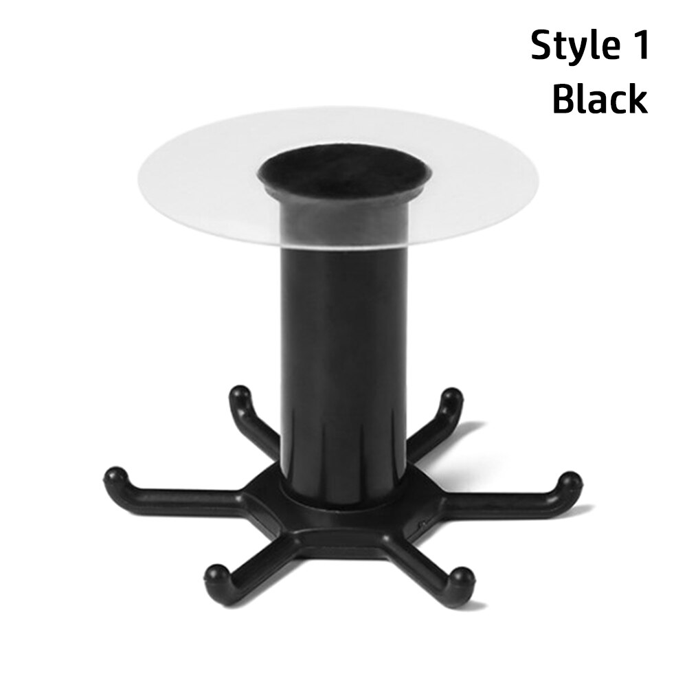 Retractable Rotating Hook Kitchen Accesorios Storage Bathroom Organizar Storage Rack Rotated Holder Wall Mounted Hanging Hook: Black style1