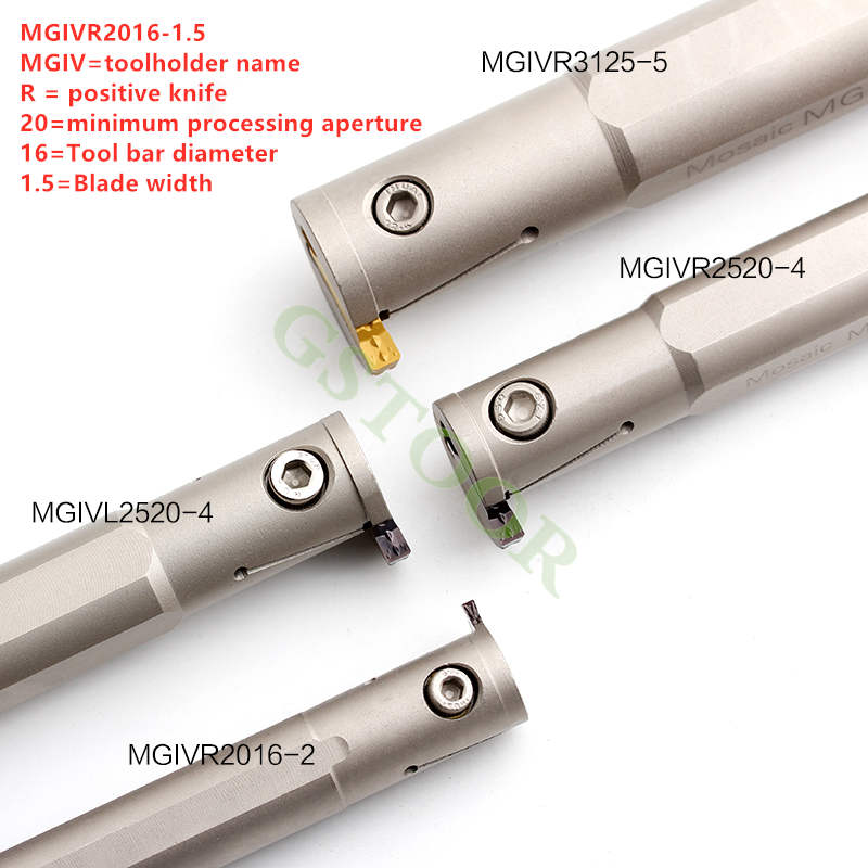 1PC MGIVR2520 MGIVL2520 1.5mm 2mm 2.5mm 3mm 4mm CNC Lathe Cutter Cutting Grooving Turning Tool Arbor MGMN Carbide Slotting Blade