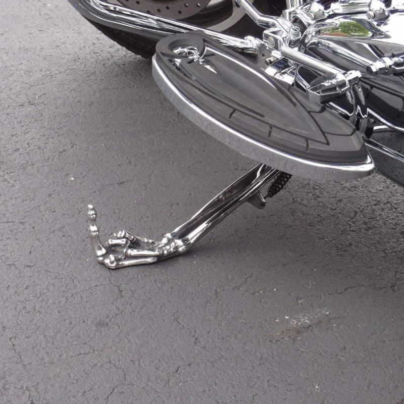 H7bd atv universal ajustável kickstand suporte lateral rack estacionamento suporte pé scooter e-bike suporte lateral