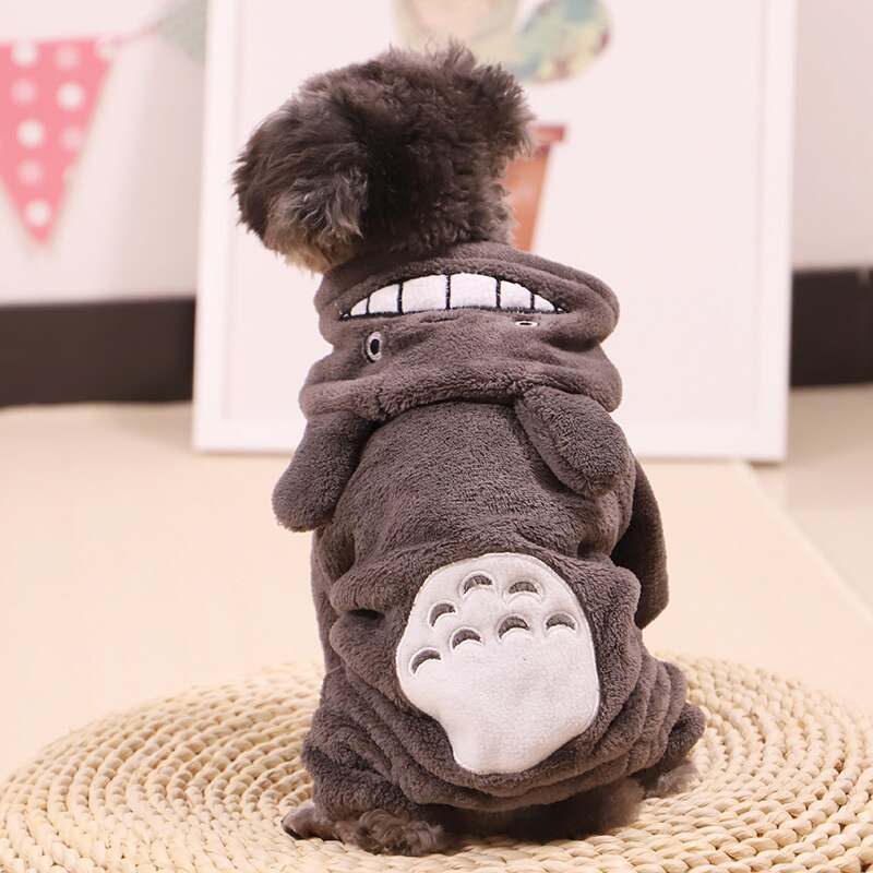Pet Cat Clothes Funny Dinosaur Costumes Winter Warm Plush Cat Coat Small Cat Kitten Hoodie Puppy Dog Clothes