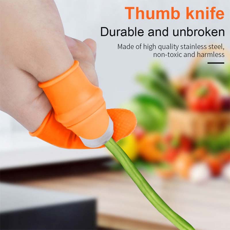 Silikonowy kciuk nóż ochraniacz na palce urządzenie robić skubania robić cięcia warzyw zestaw narzędzi rolniczych osłona na palce chroń palec