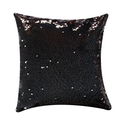 6pcs/lot style Sublimation Blank Magical Sequins item Pillowcase For Sublimation INK Print DIY 40x40cm: Black