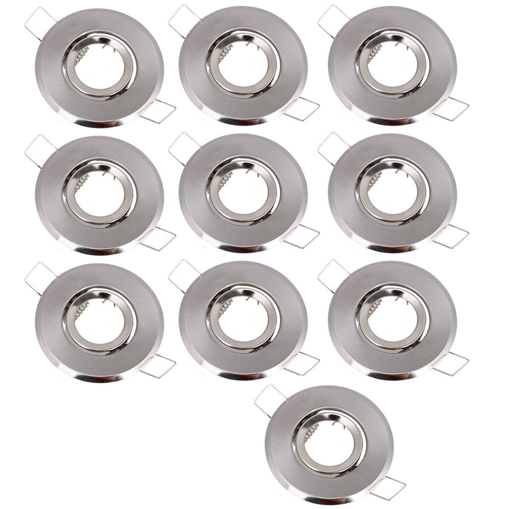 10-2Pcs MR11 Silver Dia 70mm Polished Chrome Fixture Lamp Holders Ceiling Spot Downlights Fitting: gray