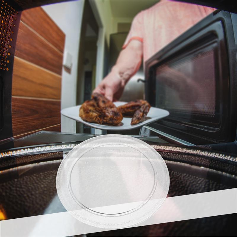 1 Pc Microwave Oven Glass Plate Practical Turntable Plate Flat Base Glass Tray