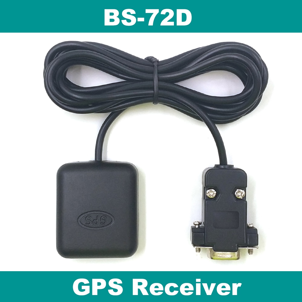 5.0 V RS-232 DB9 vrouwelijke connector RS232 GPS ontvanger, 9600bps, NMEA-0183 protocol, 4 M FLASH, met GPS module en antenne, BS-72D