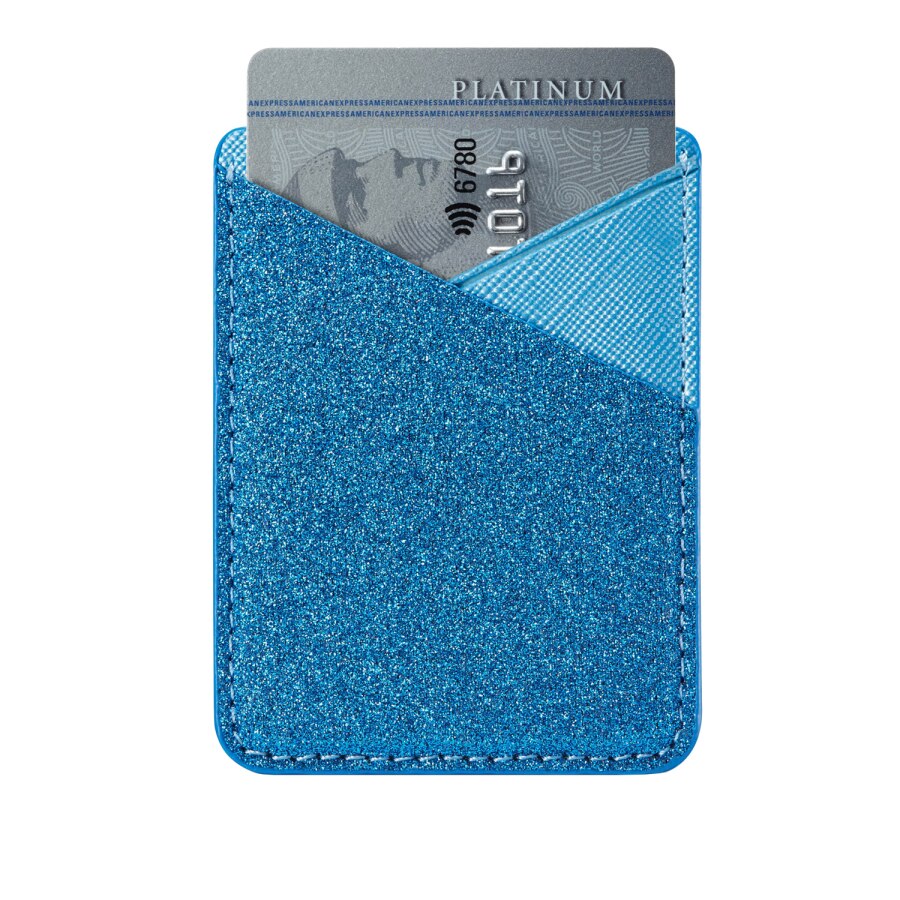 Lijm Mobiele Telefoon ID Credit Card Holder Vrouwen Mannen Sticker Pocket Glitter Wallet Case Kaarthouder Fit Meest Telefoon Tas pouch