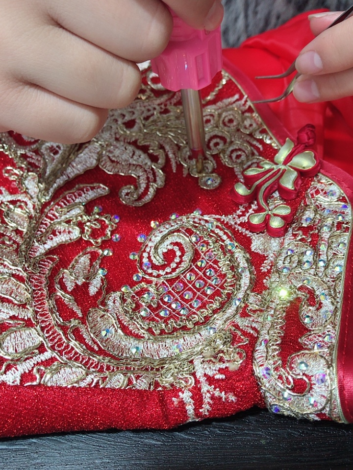 Kleding Pailletten Diy Set Glitter Bling Bling Shine Sequin Voegen Machine Kits