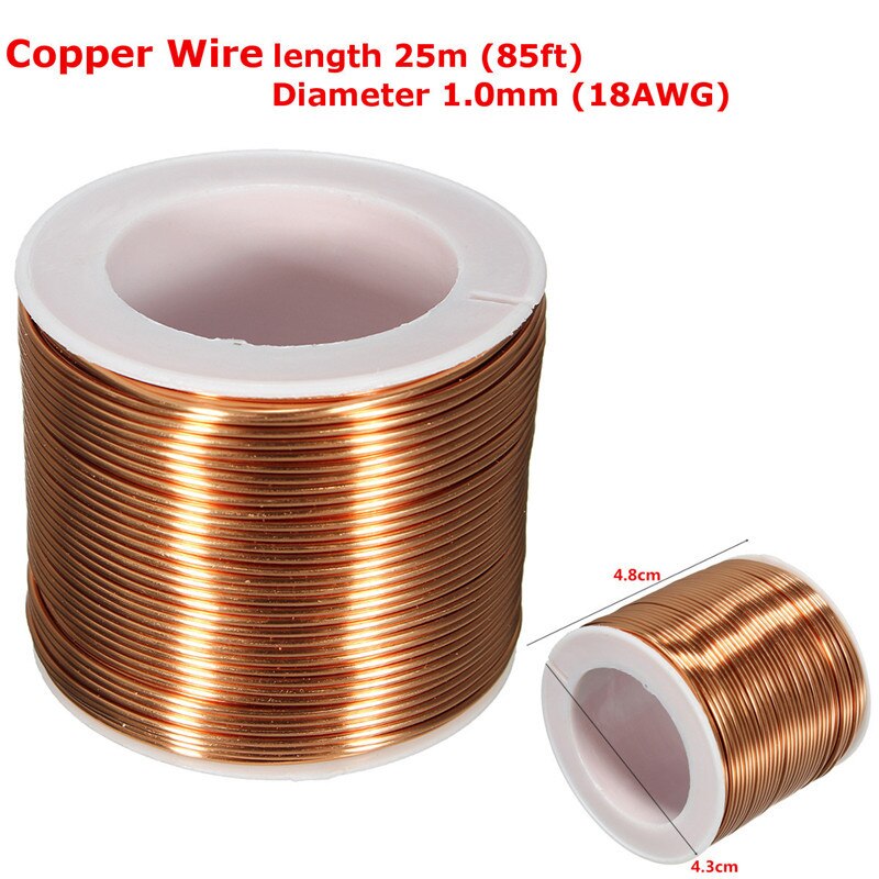 1 mm 25 meter Copper Coil Magnet Wire Enameled Round Winding Wire Repair Enameled Copper Round Wire