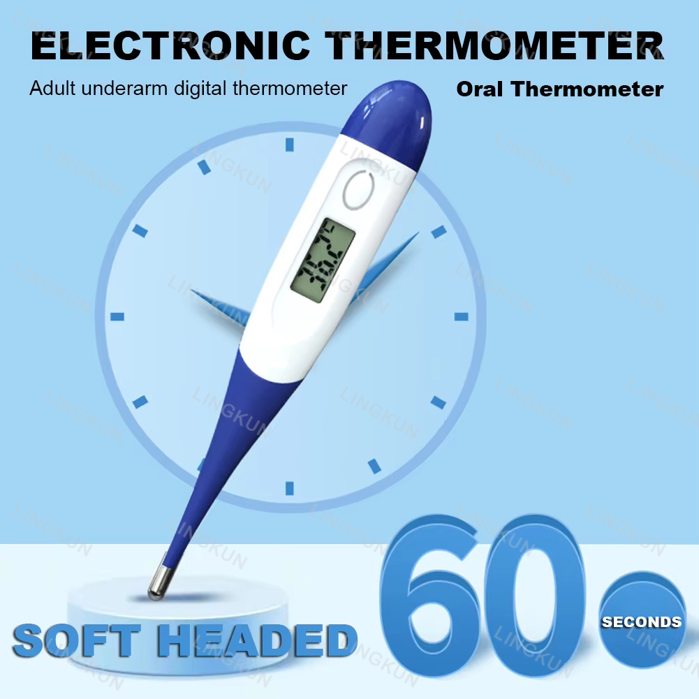 Thermometer voor volwassenen, digitale orale thermometer met zachte kop voor koorts, basale thermometer met 15 seconden snelle aflezing
