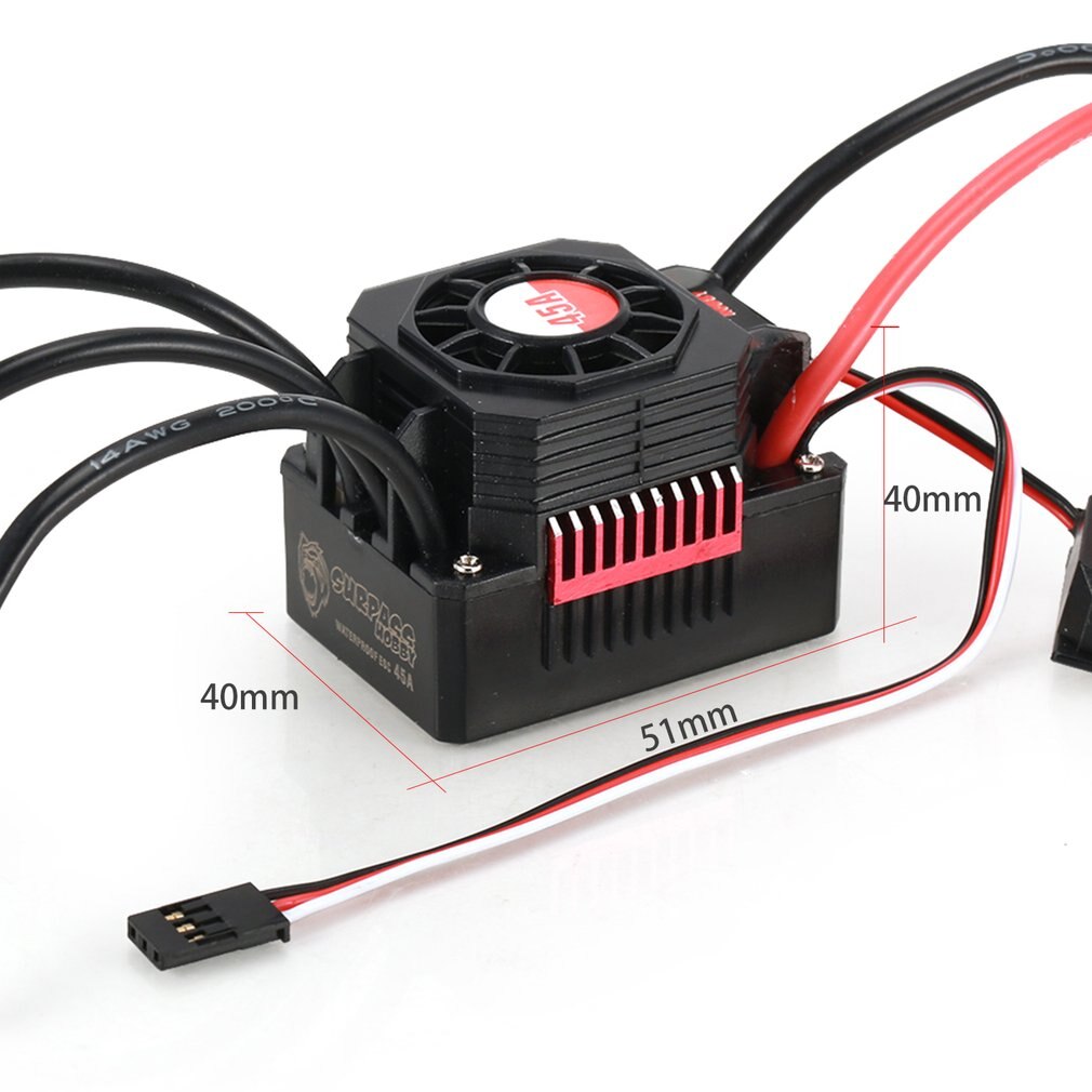 Surpasshobby Kk 25A Waterdichte Sensorless Brushless Speed Controler 2S Esc Voor 1:20 1:18 1:16 Rc Auto Model