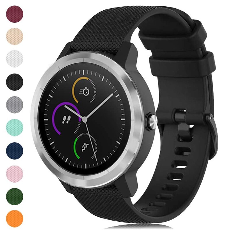 Bracelet de montre, 20mm, pour Garmin Vivomove HR venus vivoactive 3 samsung galaxy watch active 2, bracelet hauwei watch gt 2 42mm