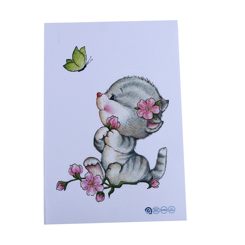 Mooie Kitten Wc Stickers Muurstickers 3D Gat Kat Dieren Muurschilderingen Home Decor Koelkast Posters: A