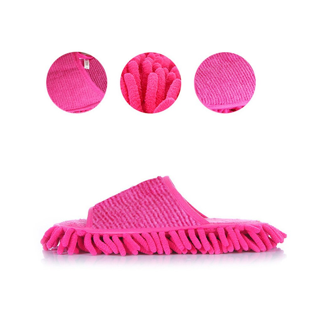 1 paar microvezel chenille pantoffels dames huispantoffels vloerreiniging dweil vloerstofreinigingsgereedschap schoenen keuken