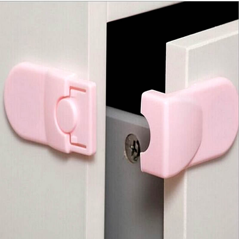 4 Stks/partij Kinderen Bescherming Lock Deuren Kast Lades Baby Veiligheid Plastic Lock Kinderen Kastelen Kids Baby Care Veiligheid