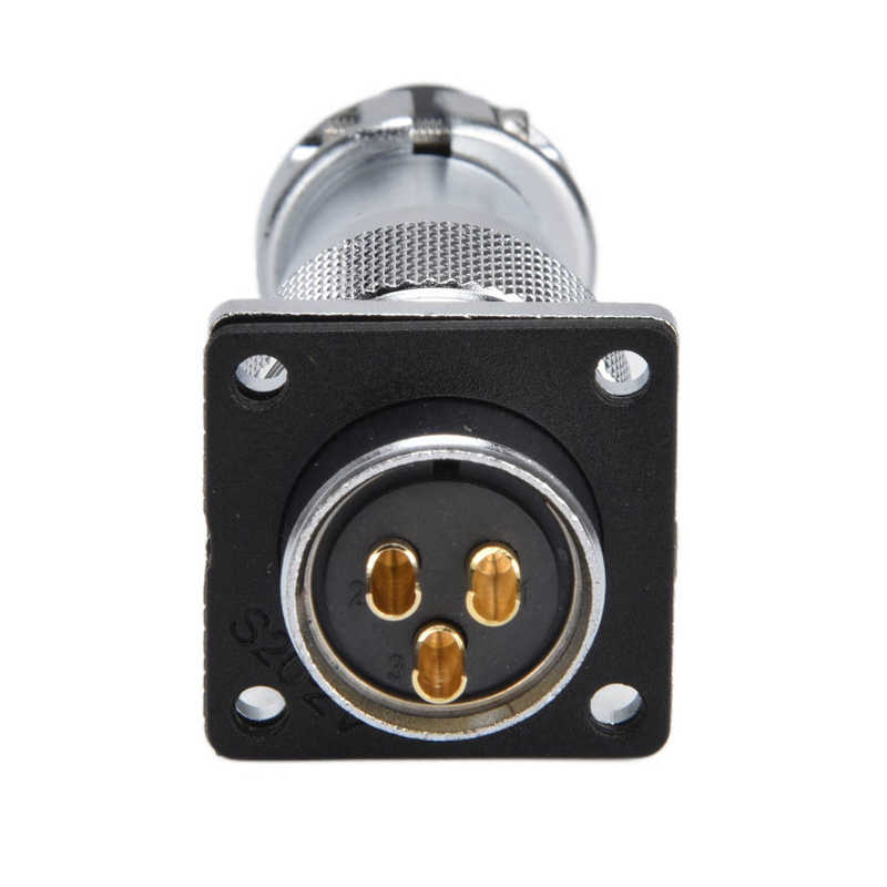 3 Pin Aviation Connector Stable WS20 Aviation Connector AC 500V for Computer for Post