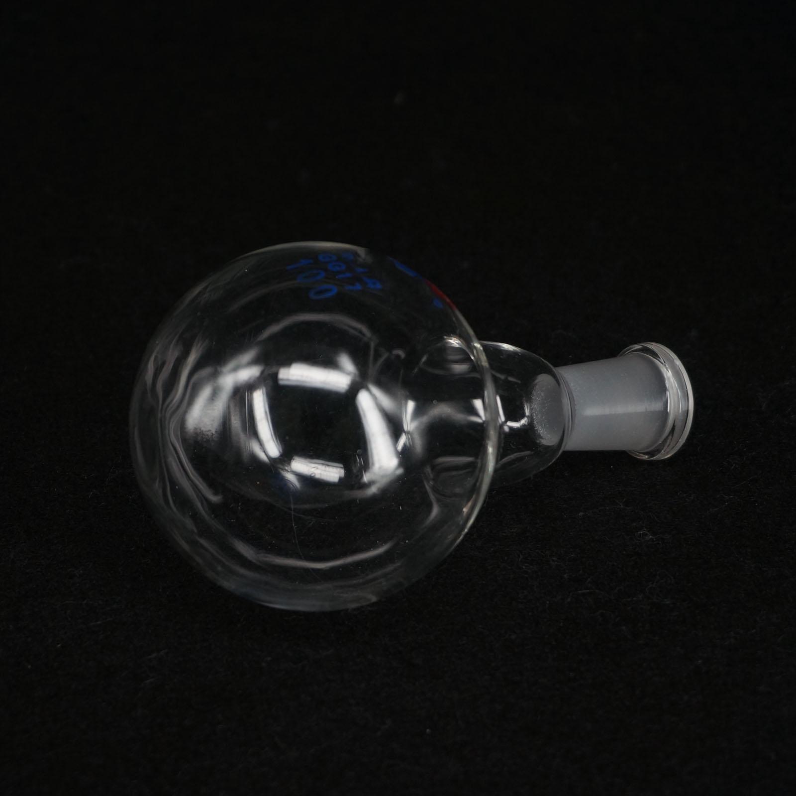 100ml Quickfit 14/23 Buchse Labor Glas Glaskolben Runde Boden der Einzelnen Kurzen Hals Ware