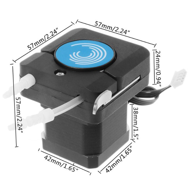 Peristaltisk pumpe med 42 trinmotordosering slangepumpe lille gennemstrømning 0-160ml/ min