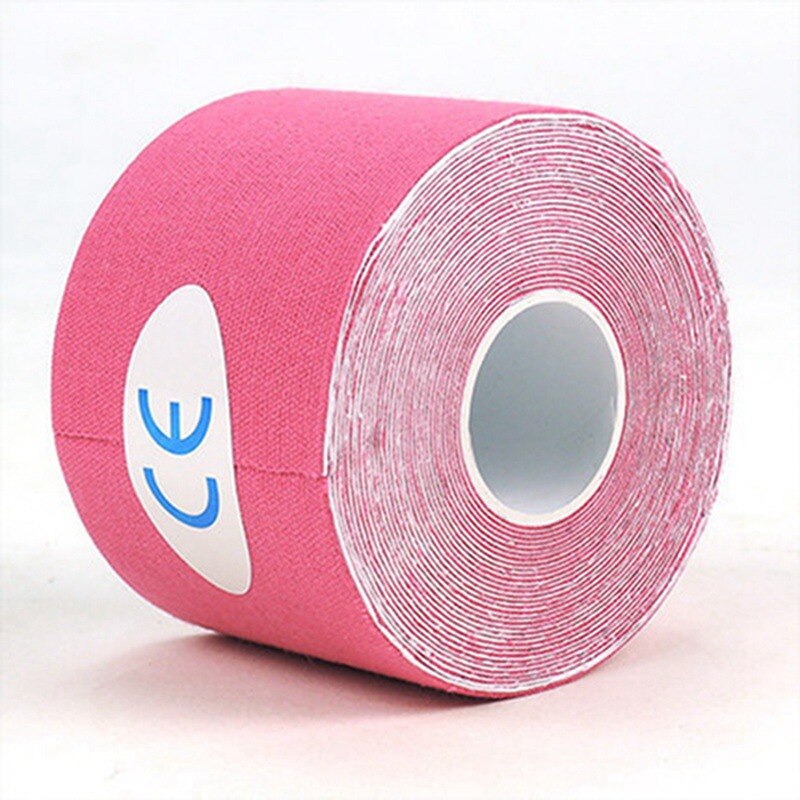 Kinesiology Tape Athletic Taping Therapy Adhesive Bandage Waterproof Elastic Therapeutic Sports Tape For Knee Shoulder Elbow: Pink