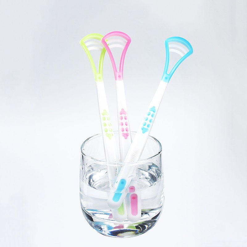 6 Colors Tongue Scraper Tongue Cleaner Handle Tongue brush Plastic Scraper Tounge Oral Mouth Hygiene Dental Care