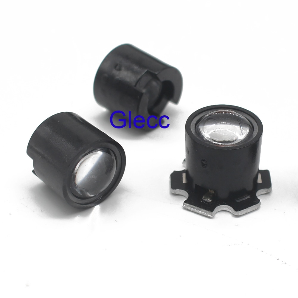 Black 10/15/30/45/60 Degree LED LENS Reflector Collimator 14.5mm For 1W 3W 5W High Power Star LED Light
