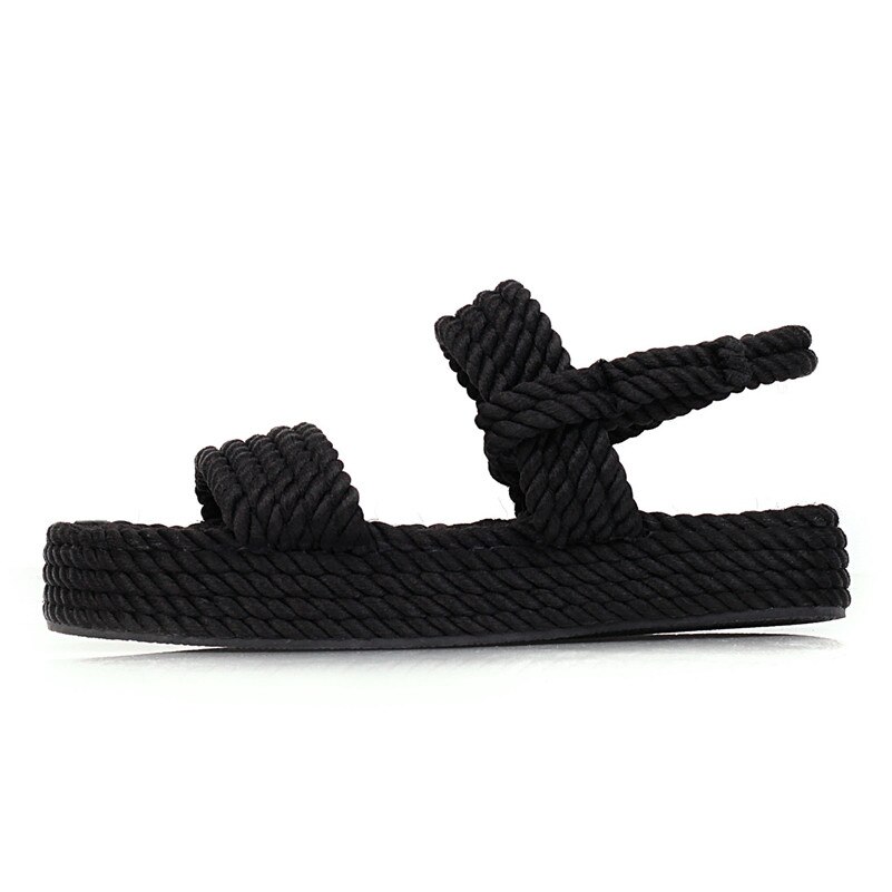 Meotina été sandales chaussures femmes Espadrille plate-forme chaussures de plage décontracté bout ouvert sandales chaussures pour dames grande taille 35-43