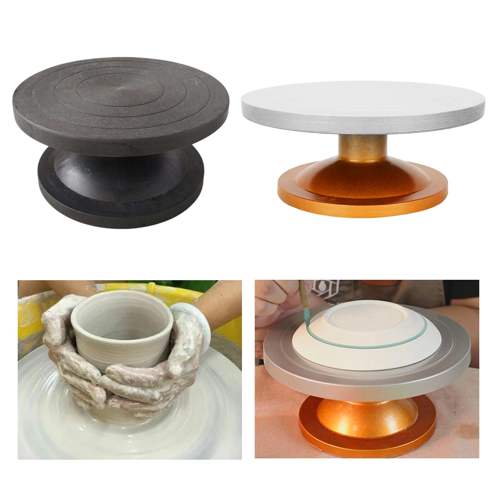 25cm Sculpting Wheel Heavy Duty Turntable with Ball Bearings Banding Pottery Wheels for Making Ceramics Pottery Clay Cake