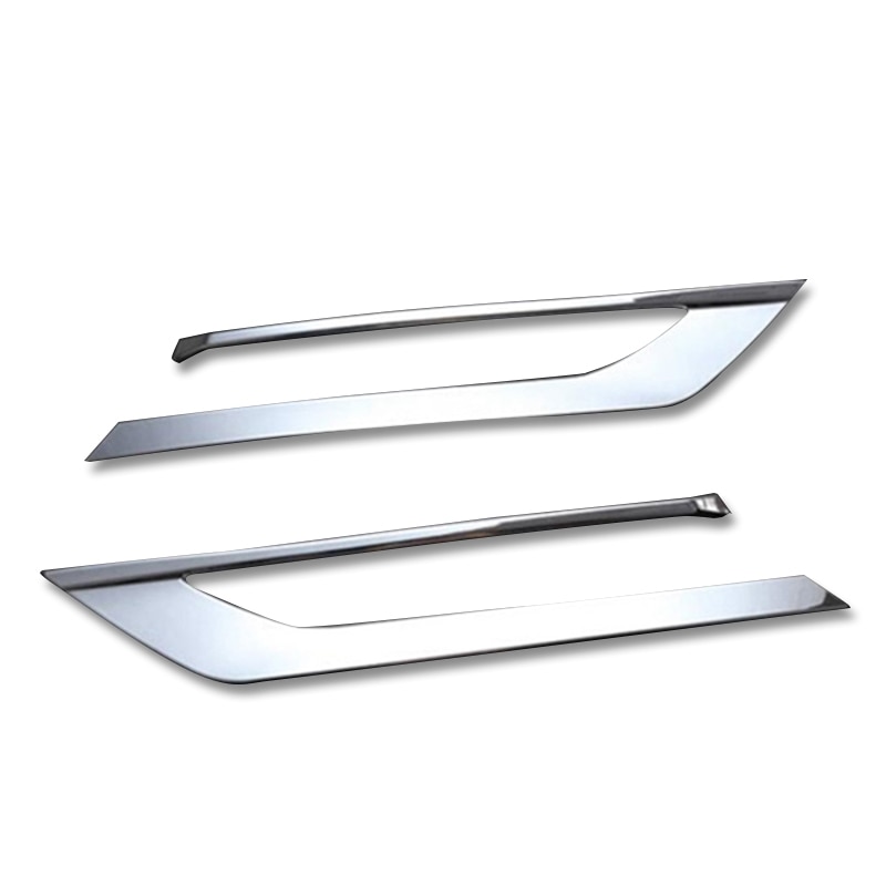 pcmos ABS Chrome Front Fog Light Lower Bumper Cover Trim For Volvo S90 - Exterior Parts Chromium Styling Stickers 2Pcs