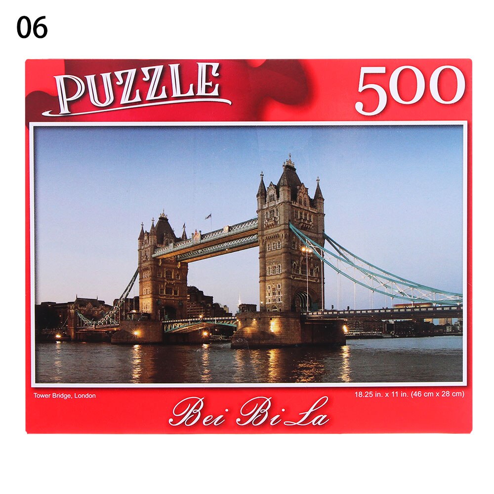 500 stück Bildungs Puzzle Puzzle Dekompression Spiel Erwachsene Rätsel Spielzeug Landschaften Rätsel Wohnkultur: 6