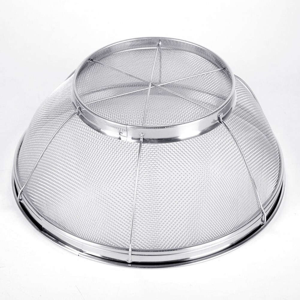 Stainless Steel Fine Mesh Washing Rice Strainer Portable Fruits Vegetable Sieve Colander Multifunctional Kitchen Supplies
