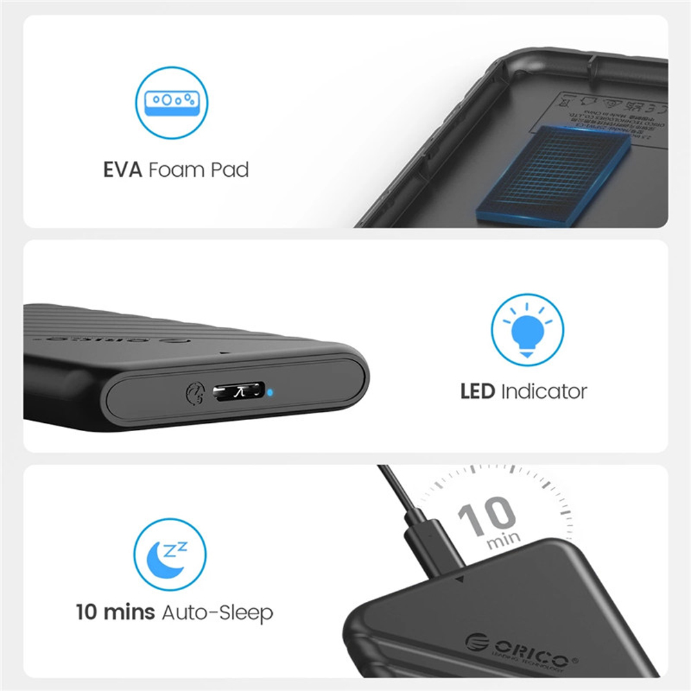 ORICO HDD Case 2.5'' SATA to USB 3.0 Hard Drive Enclosure for 2.5 Inch SSD Disk HDD Box 6TB Storage Case External HDD Enclosure