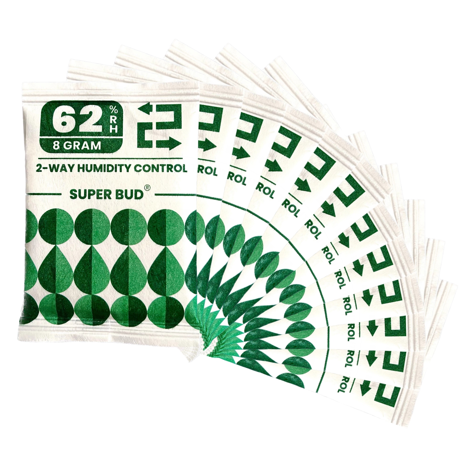 2-Wege-Feuchtigkeitskontrollpakete, Größe 4 g/8 g, 62 % relative Luftbefeuchterpakete, Hydratations-Feuchtigkeits-Balancer-Paket zur Aufbewahrung von Kräutern und Blumen: 4XL / WHITE